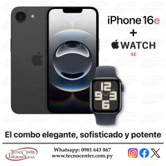 Combo iPhone 16e 128 GB + AppleWatch SE 2024